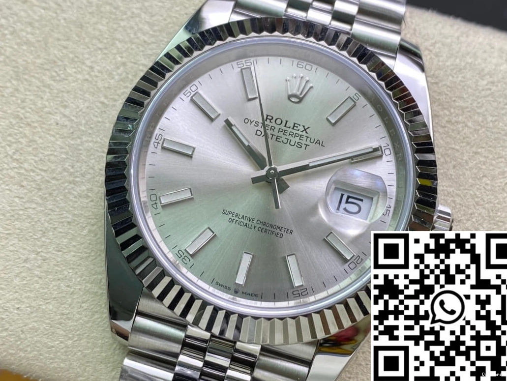 Datejust Silver Rolex Dial Factory Clean M126334-0004 0704